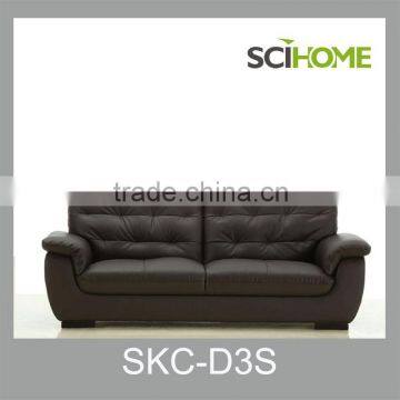 2014 New Genuine Leather Sofa Set Three-Seater In Living Room Chesterfield