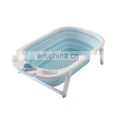 Portable Collapsible New Born Bathing Tub Foldable Plastic pp Pet Baby Bathtub Newborn Toddler Folding Bath Tub Set for Babies photo-2