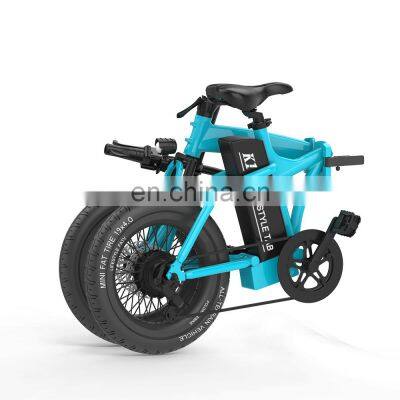 Customized Wholesale K1 FATV All-terrian 19 Inch Fat Tire Electric Folding Bike photo-5