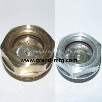 Metric Solid Brass Oil Sight Glass Used for Compressor Pump Gearbox Roots Blower M20X1.5