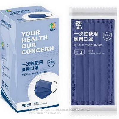 3 Ply Type I Medical Disposable Mask (Morandi Blue) CE Marked and Meets the Requirements of EN14683:2019 Type I photo-2