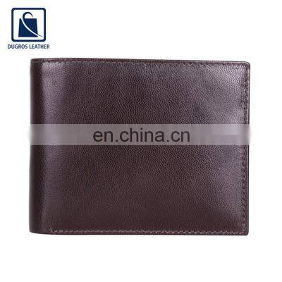 Anthracite Fittings Fashion Style Hot Selling Genuine Leather Women Wallet for Men