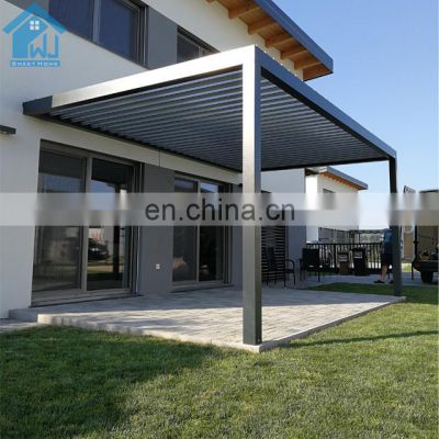 Customized Adjustable Aluminum Pergolas With Blinds For Garden House outdoor waterproof motorized aluminum pergola