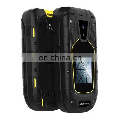 2.4 inch + 1.44 inch Ulefone Armor Flip Rugged Phone IP68/IP69K/MIL-STD-810G Waterproof GSM 2g mobile phone