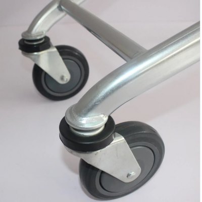 European Style Supermarket Metal Hand Shopping Cart Trolley With Wheels photo-3