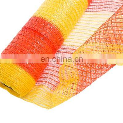 100% Virgin HDPE Material Orange And Yellow Safety Barrier Fence Nets