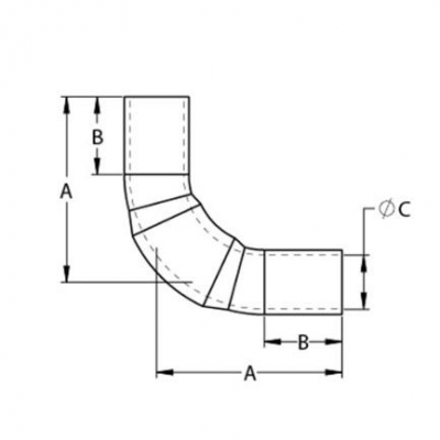 PFA welded curved elbow WARCA