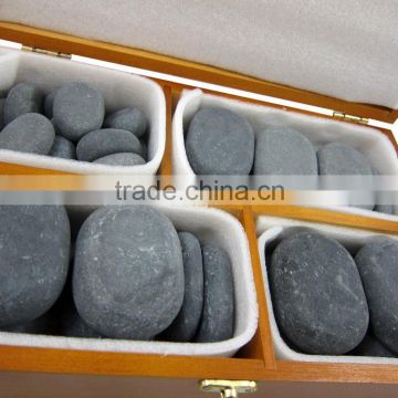 Deluxe massage basalt stone set(036)without wax,100% nature stone