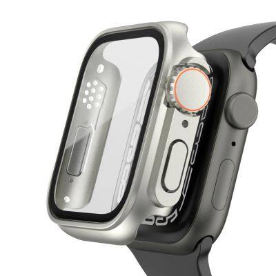 Новый дизайн тонкой чехла для смарт-часов Apple IWatch 6 7 41мм 44мм 45мм, замена стекла защитного экрана, подходит для моделей 8 Ultra 49мм