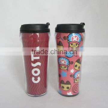 Plastic Insulated Costa Coffee Mug with Paper Insert