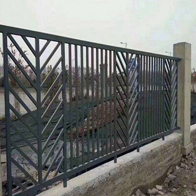 Blue and White or All Black Zinc Steel Fence Nets and Welded Iron Railings for Villas, Iron Art Fences for Construction Site Walls photo-5