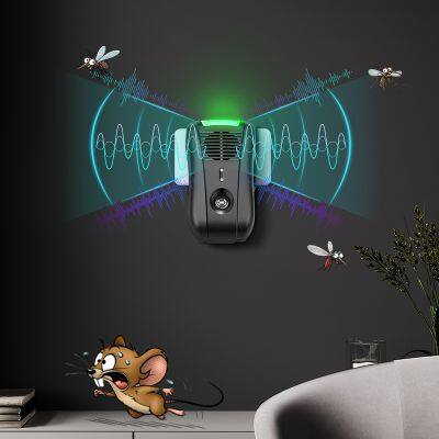 Dual Speaker Ultrasonic Pest Repeller With Night Light AN-A837