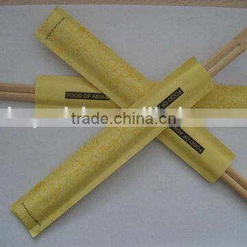 230*5.0 twins paper sleeve disposable bamboo chopsticks