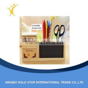 New Product Unique Wooden Pencil Holder With Blackboard/desk Organizer