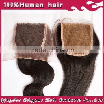 hot selling with middle part virgin brazilian human hair lace closure