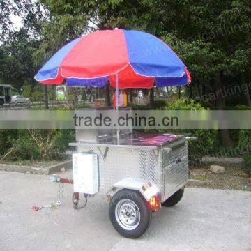 truck and dog trailers hot food cart