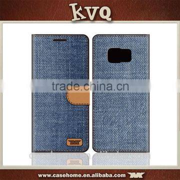 Shenzhen KVQ Factory Exclusive Design Luxury Jeans Wallet Case for Sony M5 Ultra