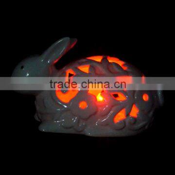 ceramic Easter decoration with RGB led light