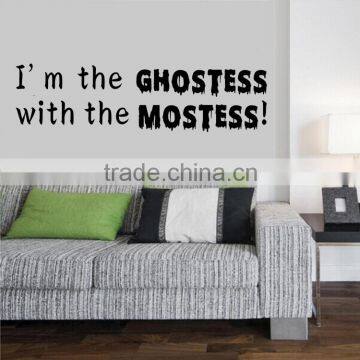 ALFOREVER Halloween Decal Pun-I'm the Ghostess with the Mostess-Removable Vinyl holiday decal quotes,sticker