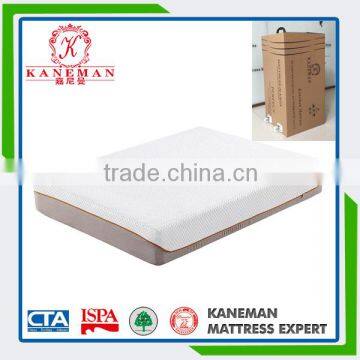 New design comfort support latex memory foam mattress rolled in a box