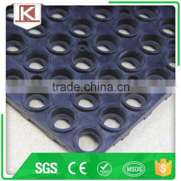 Oil resistant commercial kitchen with connector ESD softextile natural rubber mat