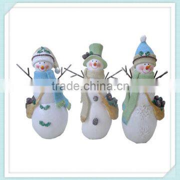 hand painted christmas resin snowman decoration