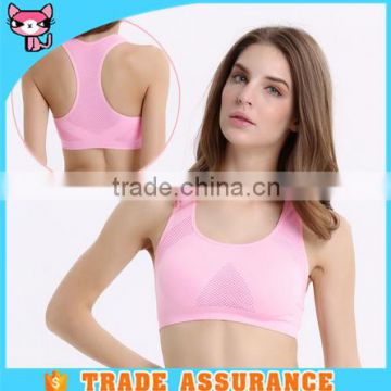 H Back Pink Charming Full Cotton Sex Girl Gym Bra