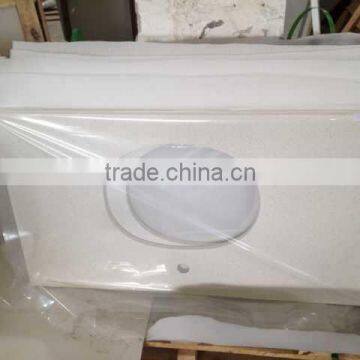 Chinese white quartz artificial stone vanity top