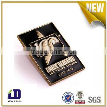 Customized square shape enamel pin badge