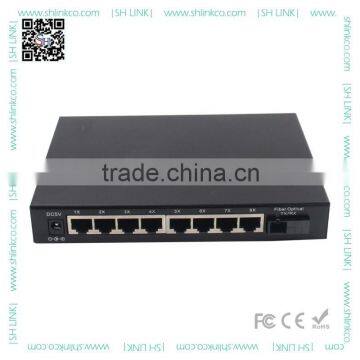 Customized nice quality 9 ports 10/100M fast ethernet switch 8 FE RJ45 1 sfp ports