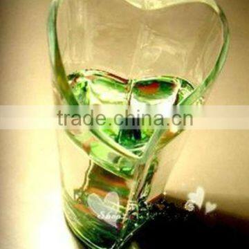 Heart Shaped Glass Flower Vase, Home Decoration, Garden Ornament