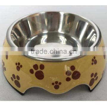 Small size paw print melamine pet bowl