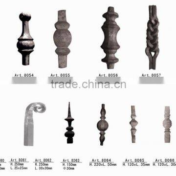 Forged/Cast Hand Forged Wrought Iron Parts, Wrought Iron Metal Ornaments For Gates/Fences/Stairs/Railings Art.8053-8067