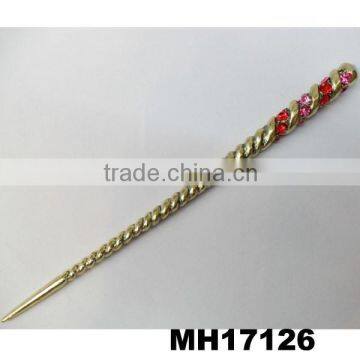 vintage rhinestone metal hair bun hair sticks for sale