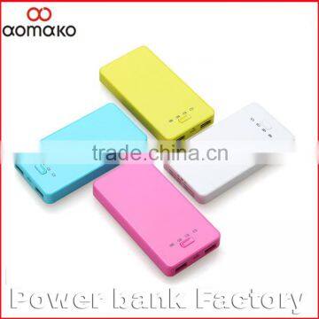AK-01 double output 2.1A sucker external battery chargers ultra thin portable smart sucker power bank 4000mAh