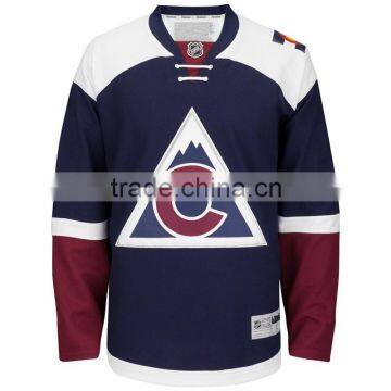 2016 hot sale contrast color custom popular ice hockey jersey