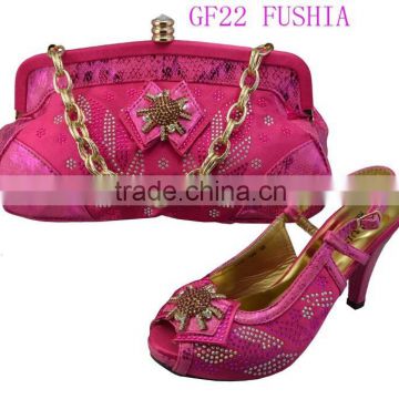 GF22 fushia New arrival,High quality ladies shoes and mathing bags