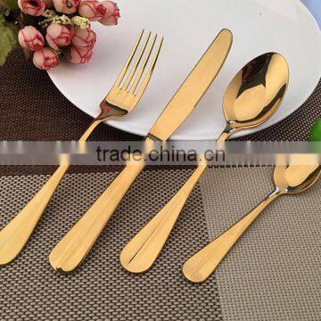 New Style gold-plated color flatware cultery set 6003