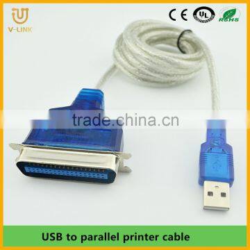 High Quality Male Usb to Male Parallel Printer Cable 25pin With Nickel Plated Connector