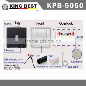 KINGBEST 50x50cm Adjustable Light Distance Light Weight Portable Lighting Photo LED Studio Shooting Tent Photo Studio Light Kit photo-3