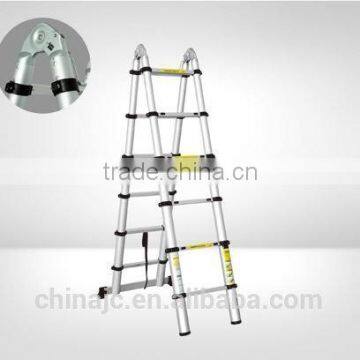 2 sides double sides aluminum telescopic ladder EN131