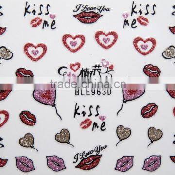 Nail Art Sticker Love Hearts