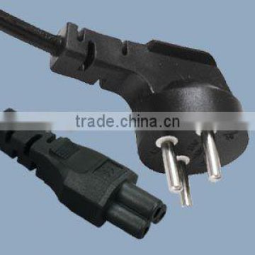 Israel power plug to IEC320 C5 power cord with SII approval