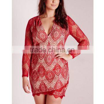 Women Plus Size Offical Lady Dress Long Sleeve in One Piece photo-3