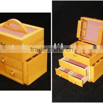 wooden sewing box