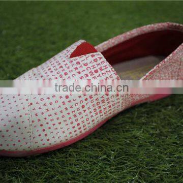 The Letter Printing Fashion Women Canvas Stock Shoes photo-2