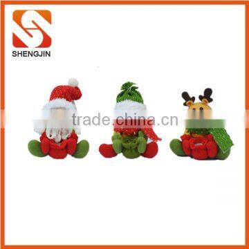 SJ-L6114 Christmas ornaments stuffed santa clause dolls/Christmas tree decoration toys