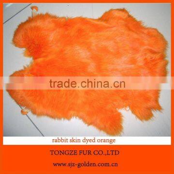 Fashion Dyed Color Real Rabbit Fur Skin
