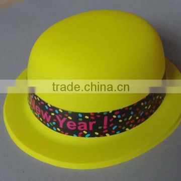 party suppliers for 2016 years neon pvc rond hat with slip for party decoration