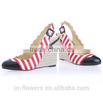 PU Upper Material and Women Gender latest summer lady wedge heels sandals